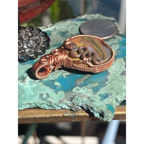 Snake Agate Wire Wrap - Picture 10 of 10